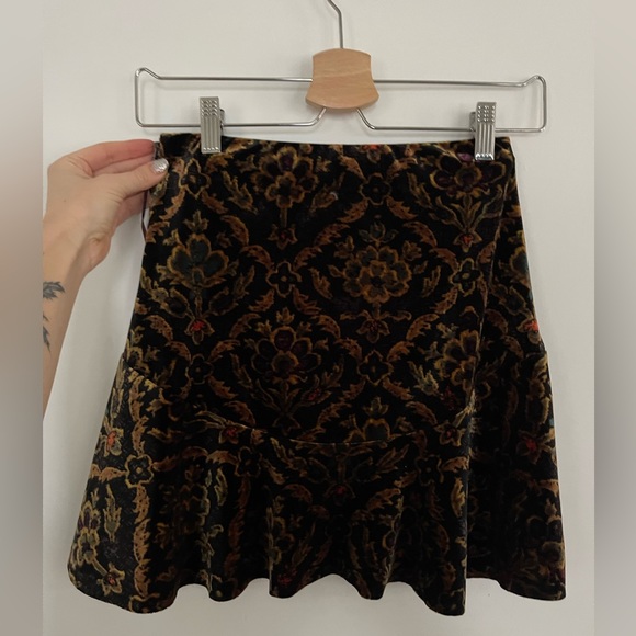 Ecote velvet print skirt - Picture 2 of 3